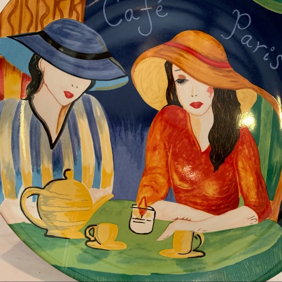 Sango Cafe Paris vintage 1994 ceramic dinner or serving plate. Size 11” - Picture 2 of 5